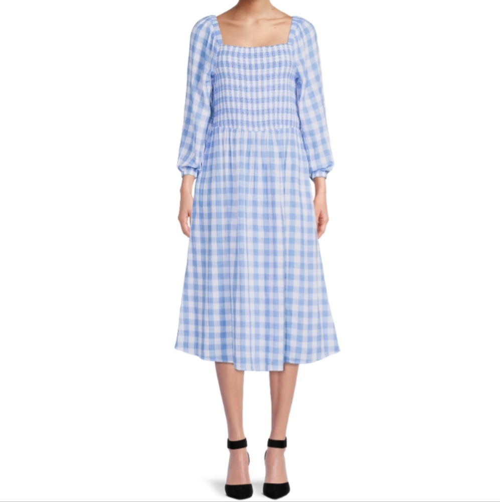 Blue Gingham Women's Dress